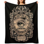 Witch Board with Mystic Eye Travel-friendly Throw Blanket