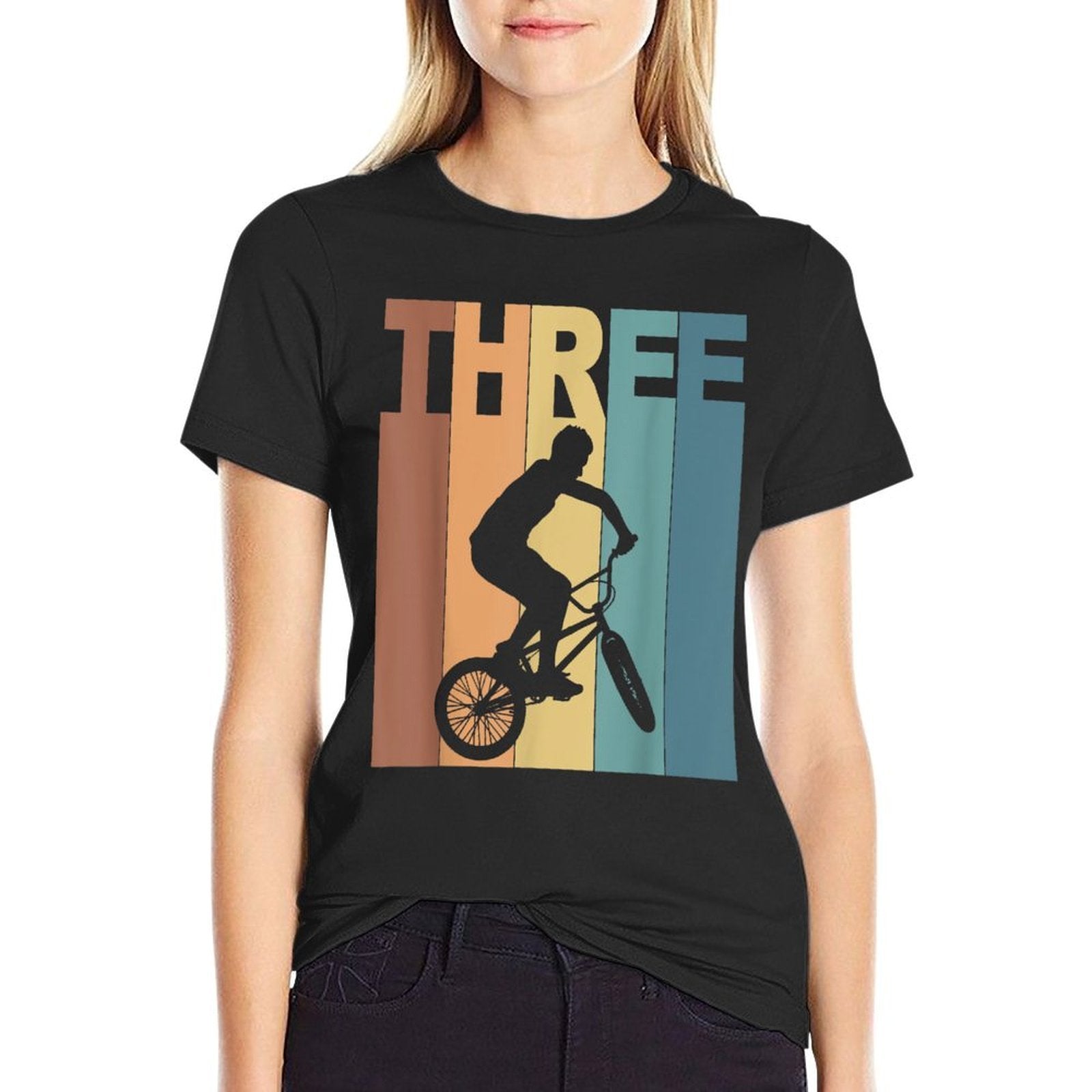 3rd Birthday BMX Bicycle Bike 3 Year Old Boys Birthday  Slim-fit Cut T-Shirt