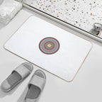 Bold & Proud Mandala  LGBTQ+ Pride Art Celebrating Courage & Radiant Identity  Absorbent Bath Mat