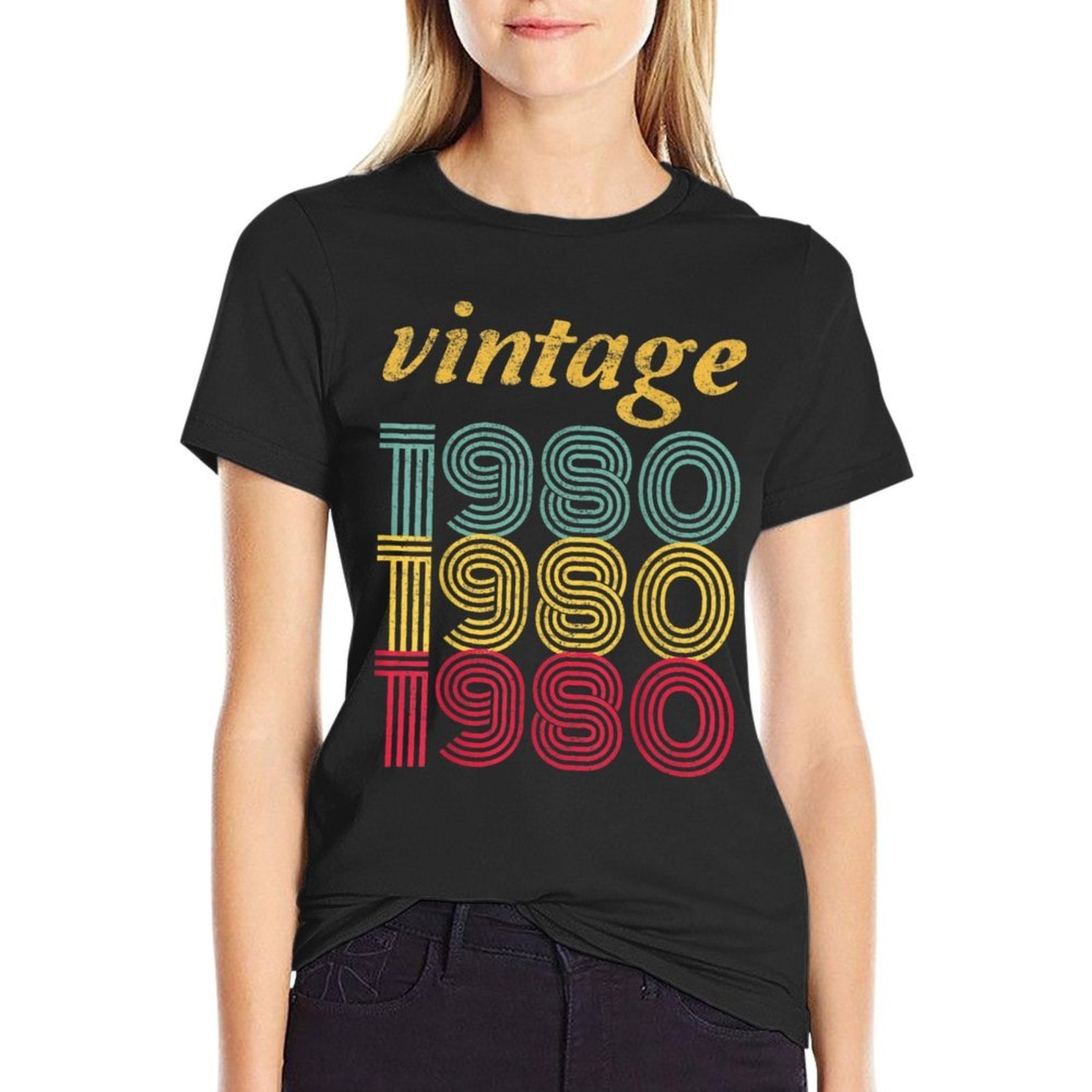1980 40th Birthday Gift Vintage Retro Men Women 40 Years Old  Affordable Price T-Shirt