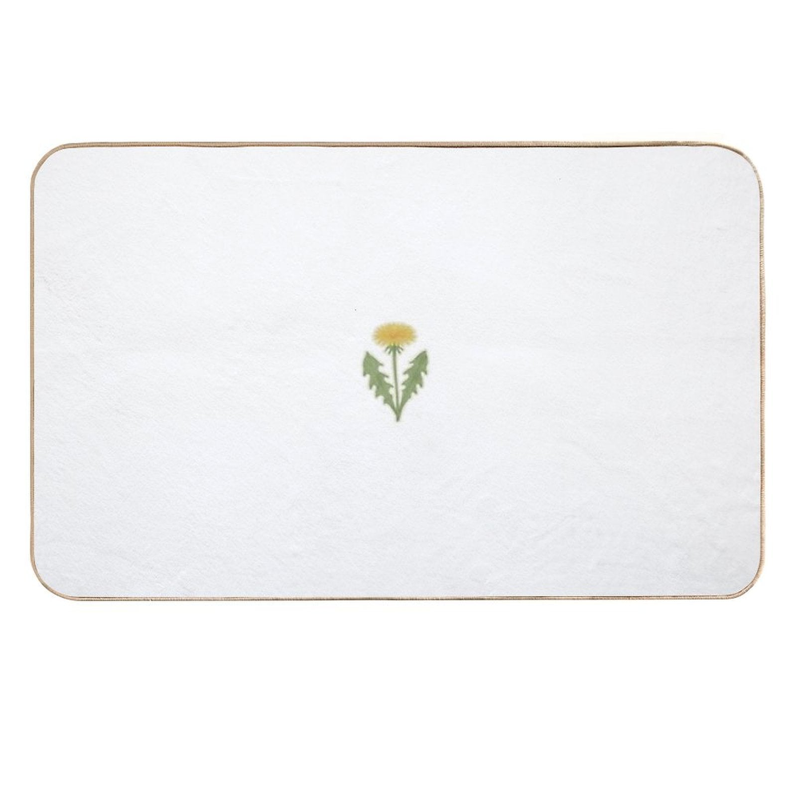 Dandelion Flower- Watercolor Style  Easy Maintenance Bath Mat