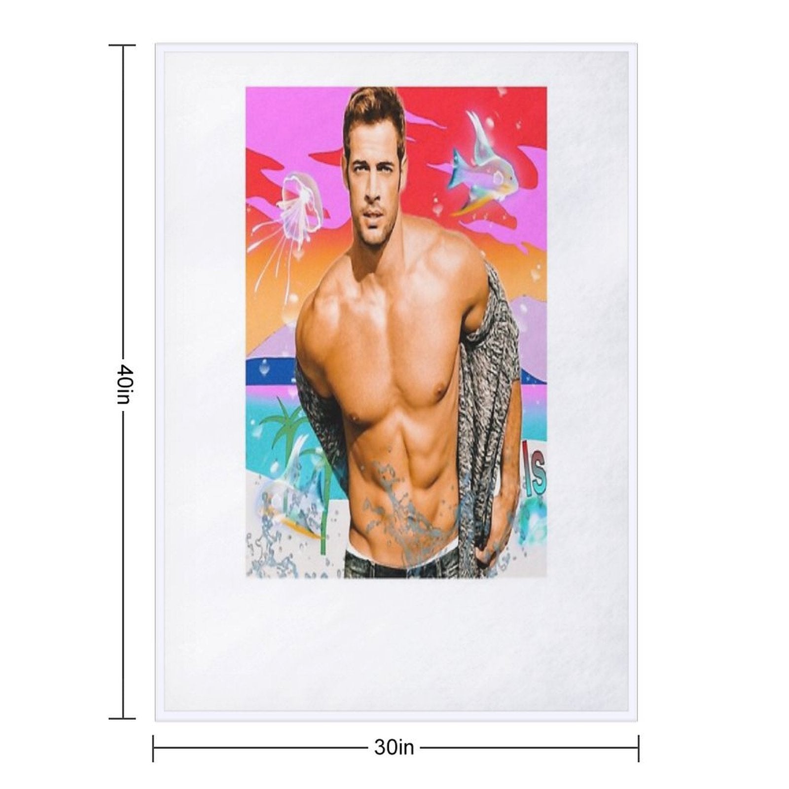 William Levy Shrink-resistant Throw Blanket