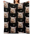 Smudge The Cat, Table Cat -funny Memes Anti-pilling Throw Blanket