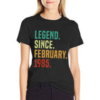 40 Years Old Legend Since February 1985 40th Birthday  Heathered Texture T-Shirt