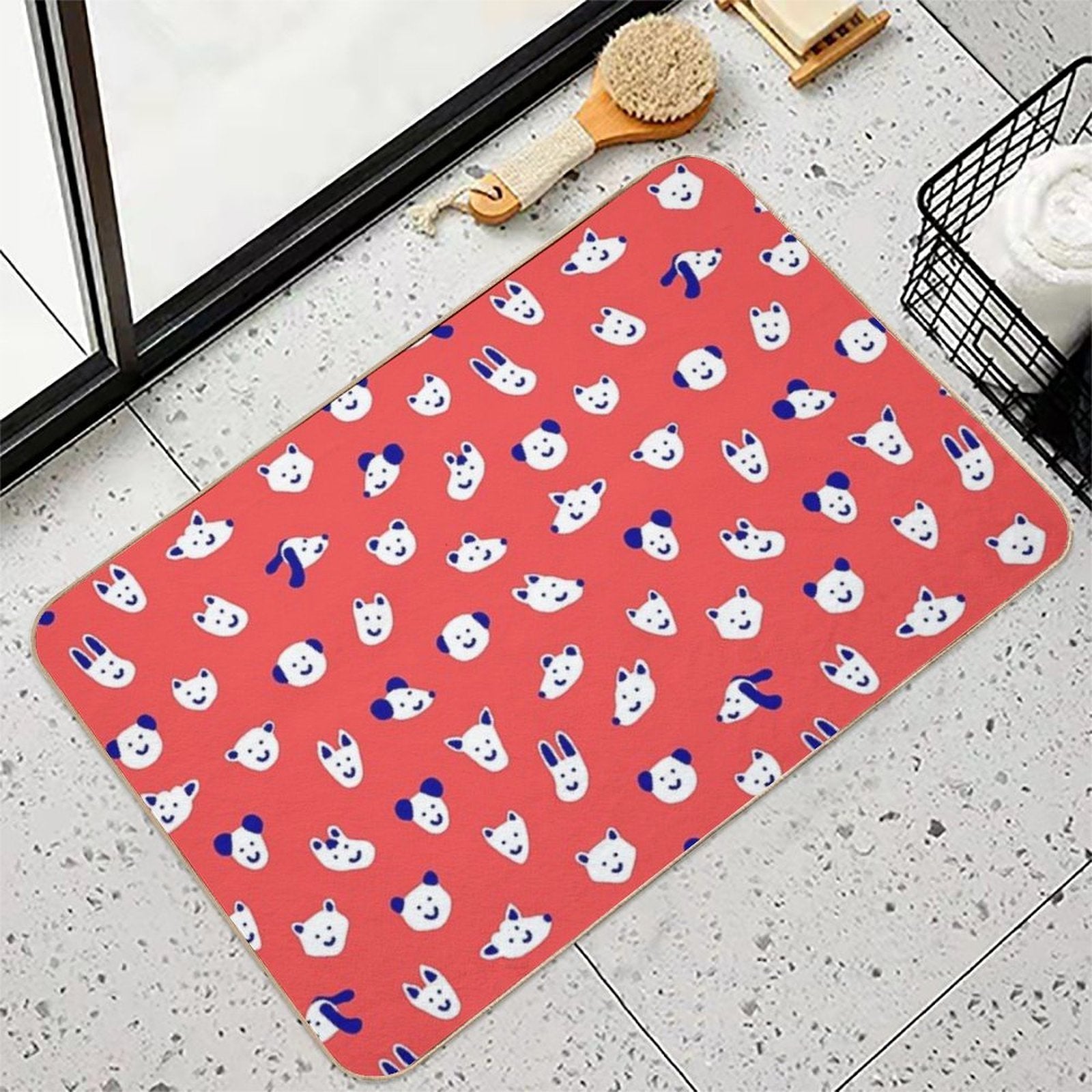 Cuties in Red  Anti-Trip Bath Mat