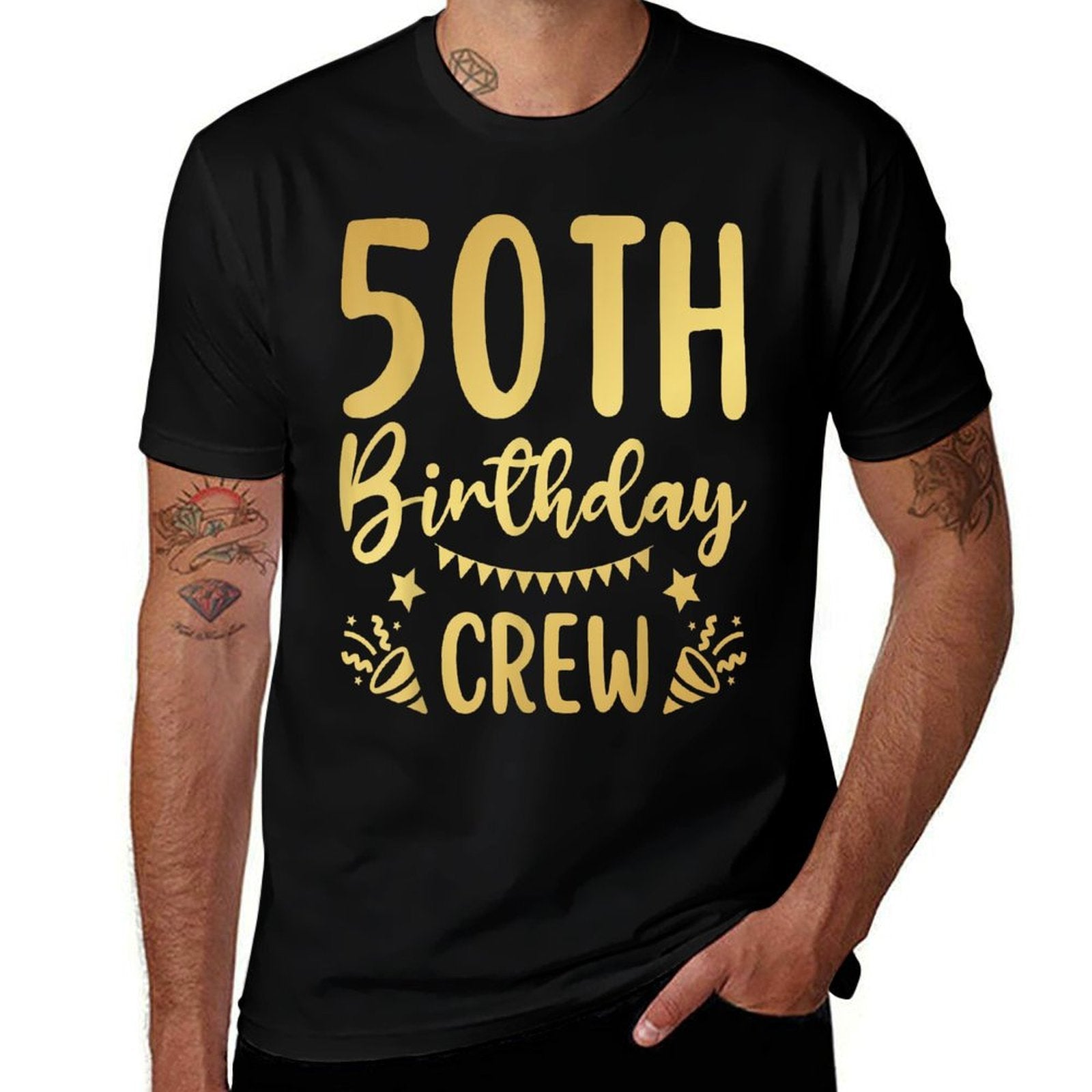 50th Birthday Crew 50 Party Crew Group Friends BDay Gifts  Easy-care T-Shirt