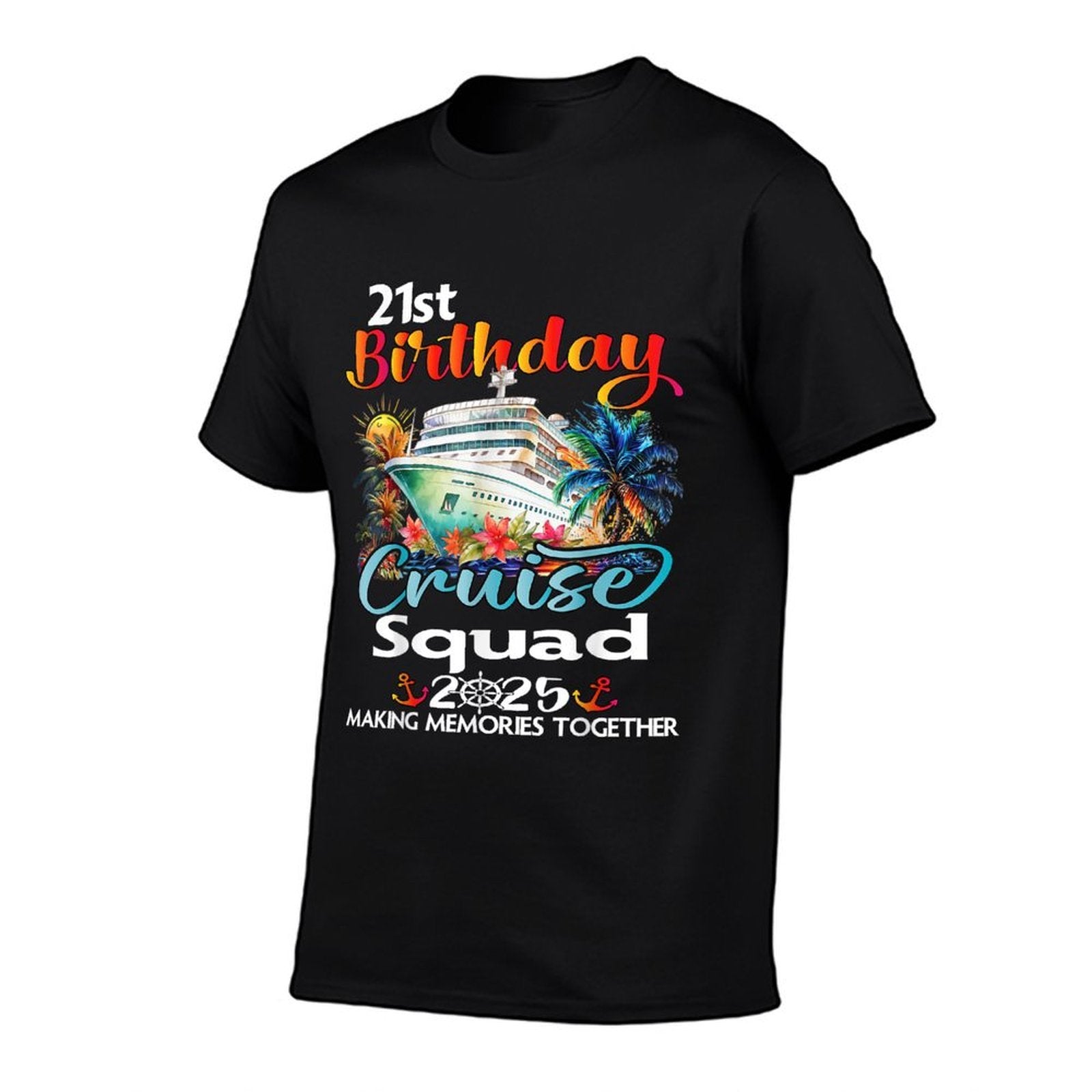 21st Birthday Cruise Squad Friends Family Vacation Matching  Durable T-Shirt