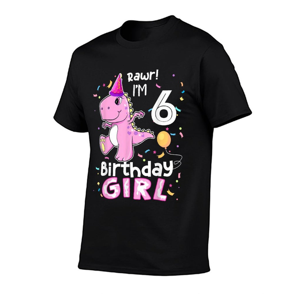 6 Year Old Dinosaur Birthday 6th T Rex Dino Six Saurus  Durable T-Shirt