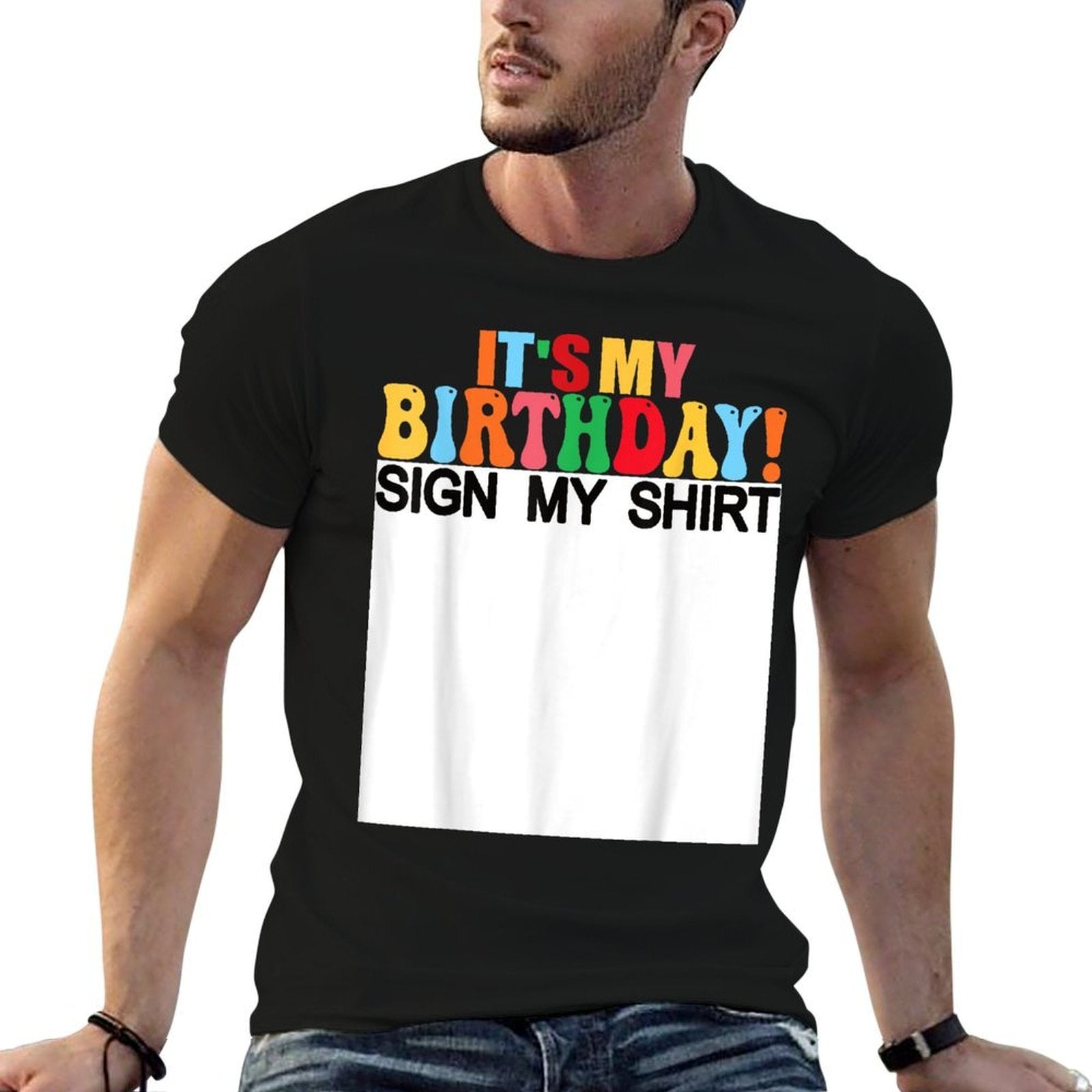 It's My Birthday Sign My Funny Birthday Kids Women  Polyester Blend T-Shirt