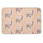 Fa La La Llama - Funny Llama Christmas Pun Sticker  Toxin-Free Bath Mat