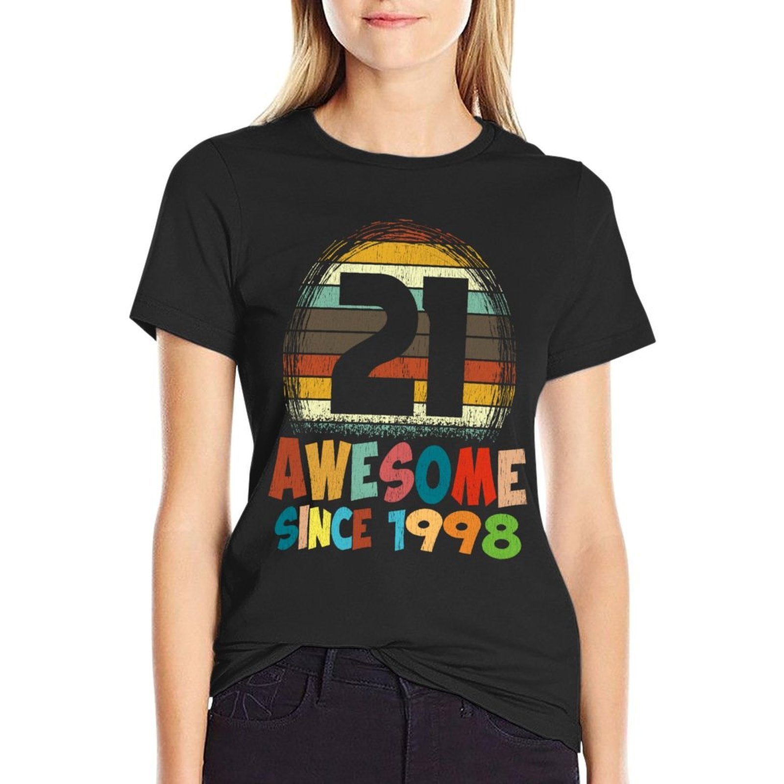 21st Birthday Retro Vintage 21st Birthday Gifts Sweatshirt  Graphic-printed T-Shirt