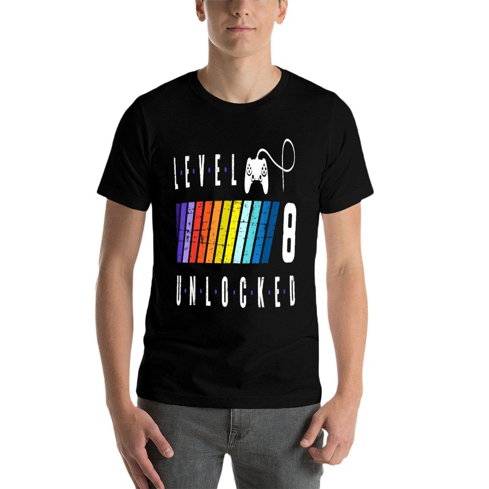 8th Birthday Gamer Boy Or Gamer Girl - Level 8 Unlocked  Easy-care T-Shirt