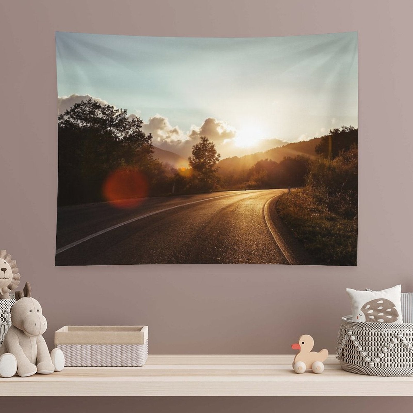 Road at Sunset Tapestry