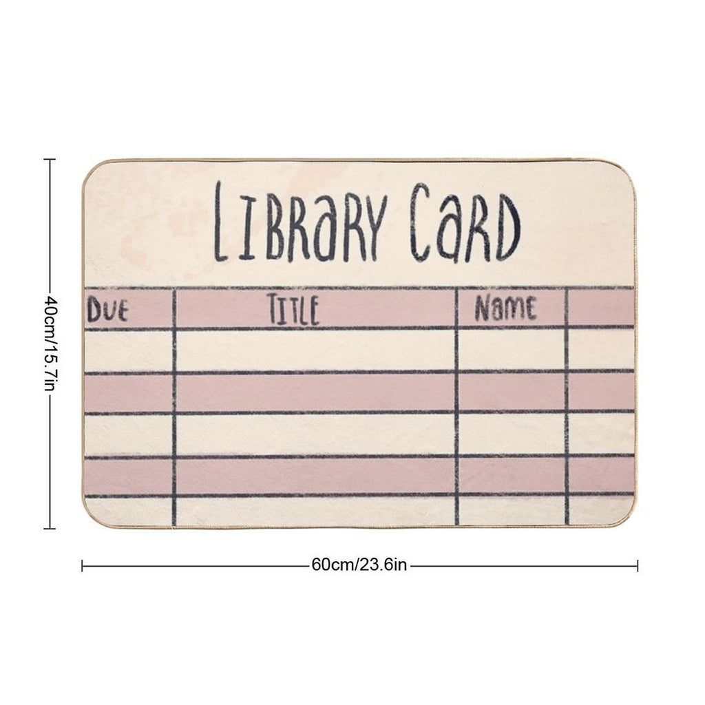 Library Card  Stain-Proof Bath Mat