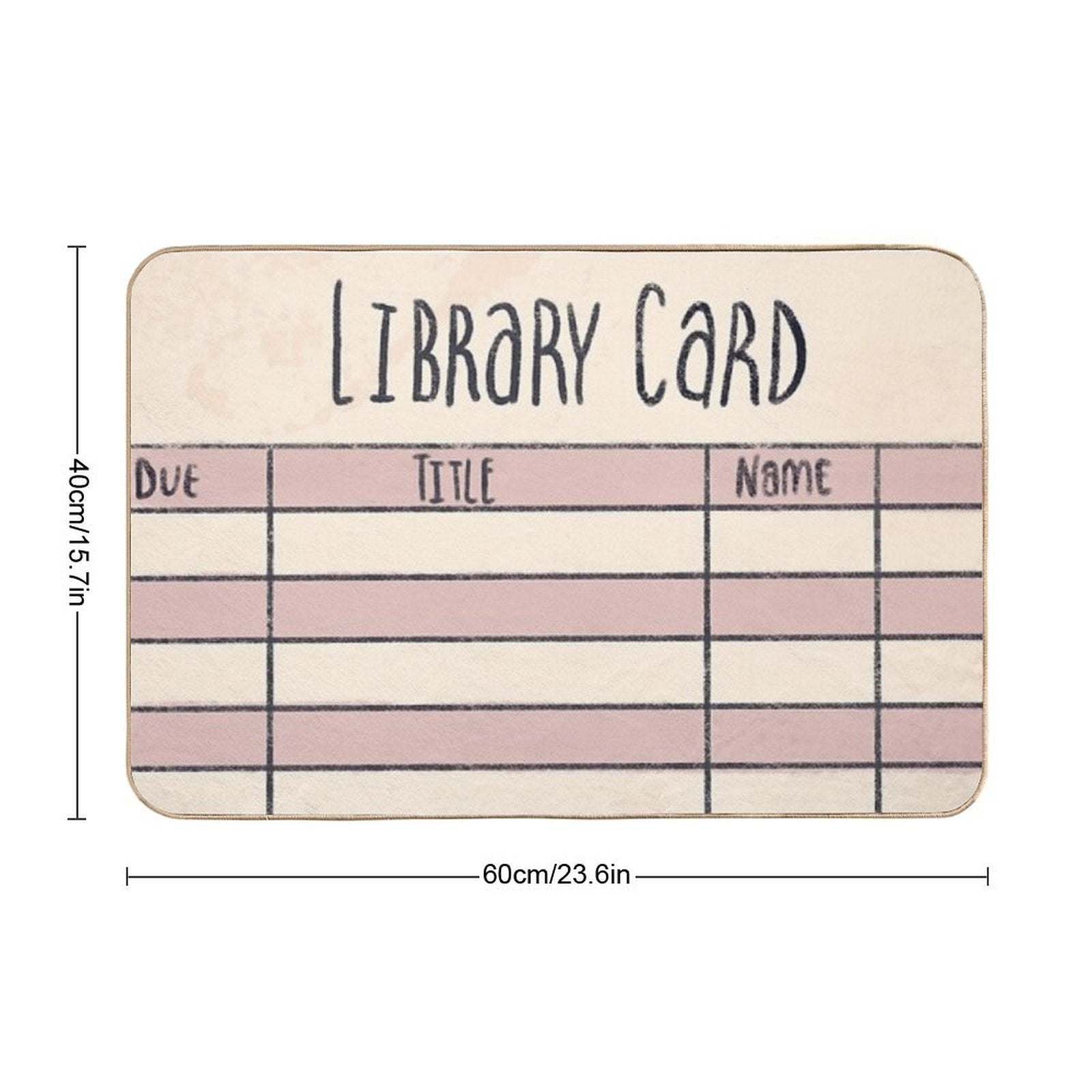 Library Card  Stain-Proof Bath Mat