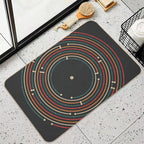 Vinyl Music Metro Record Map Labyrinth  Toxin-Free Bath Mat