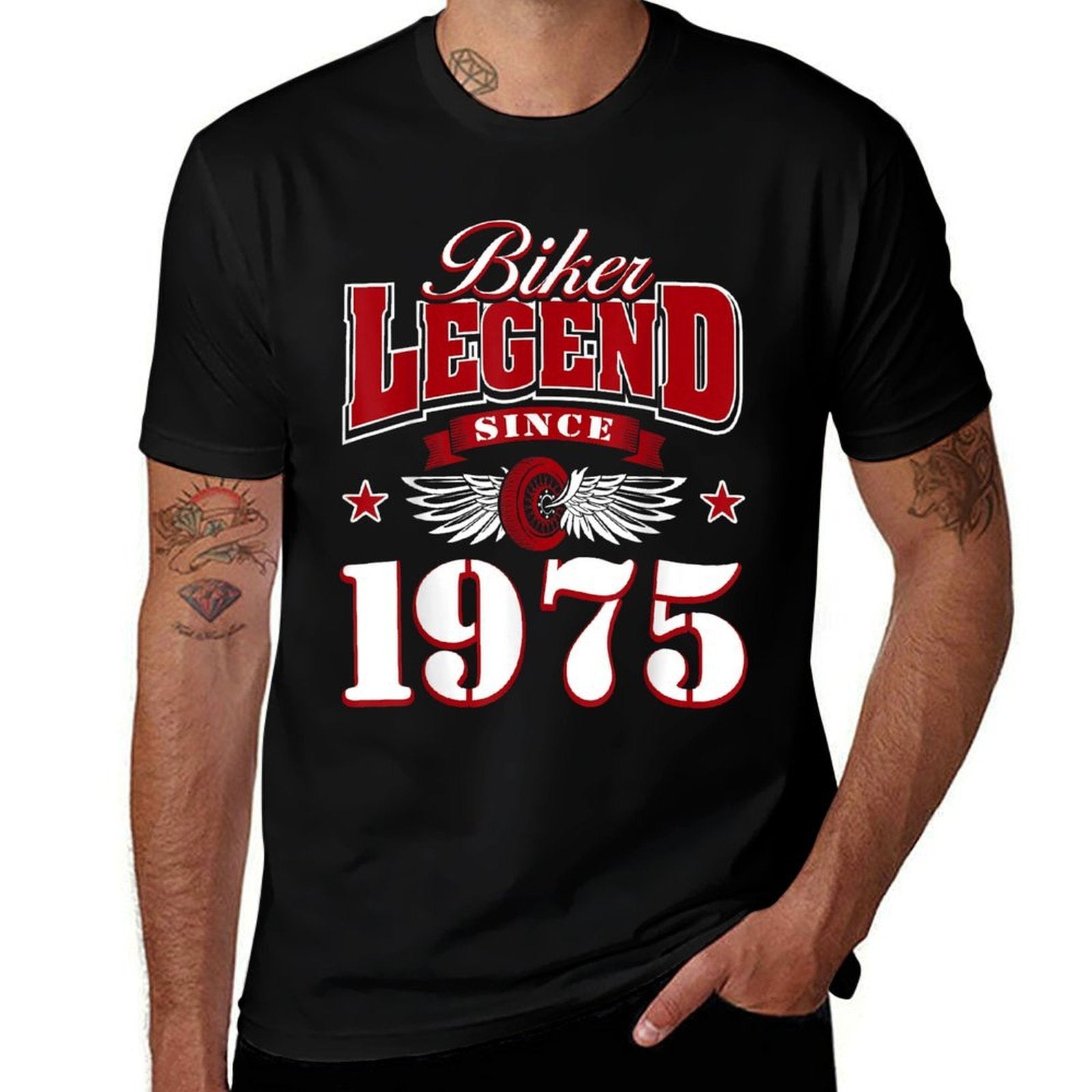 50th Birthday 1975 Motorcycle Motorcyclist Gifts Men  Breathable T-Shirt
