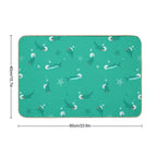 Teal Whale Shark  Easy To Clean Bath Mat