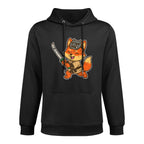 Cute Samurai Fox Katana Warrior Raglan Baseball Shape Retention Hoodie