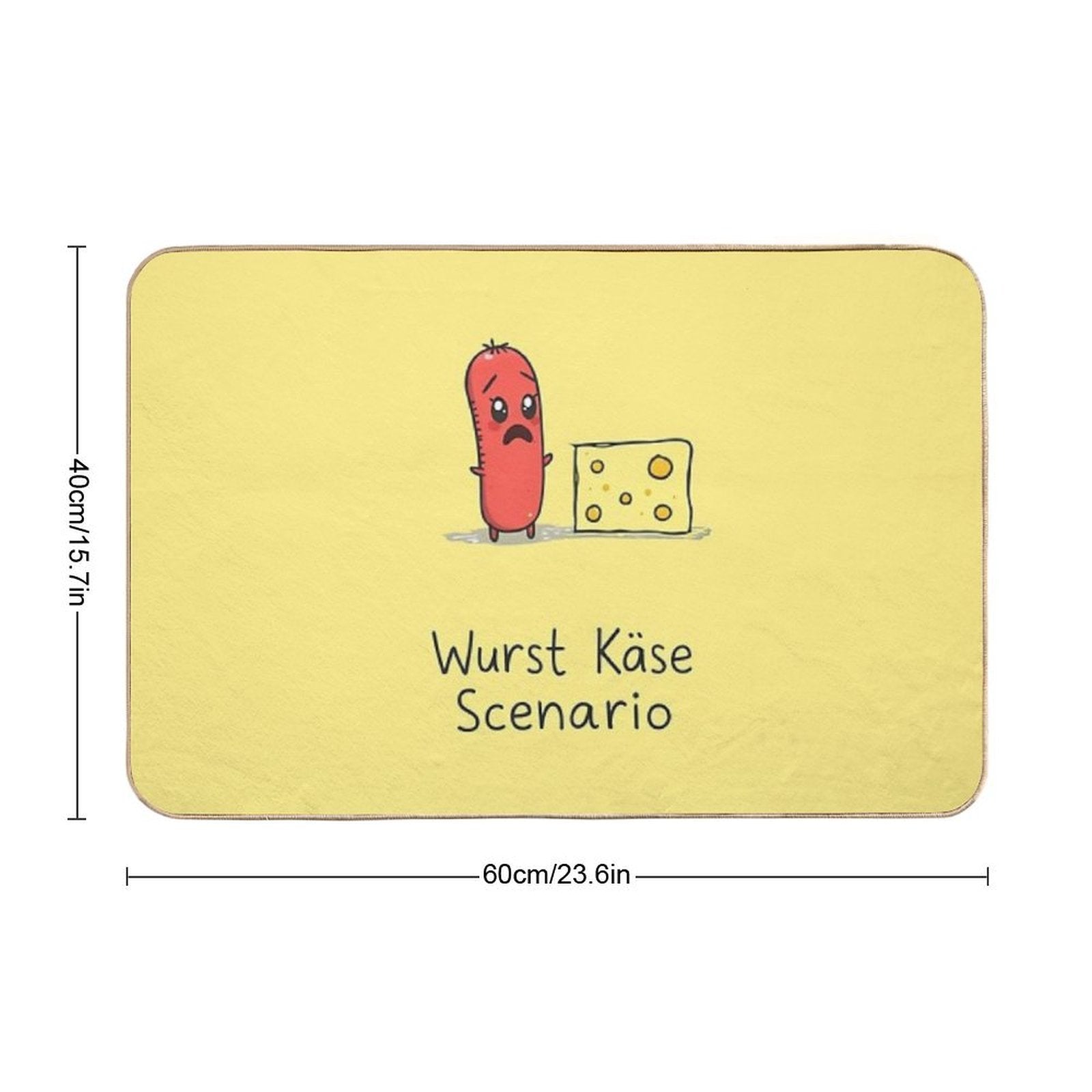Wurst Käse Scenario – Funny German Food Pun  Toxin-Free Bath Mat