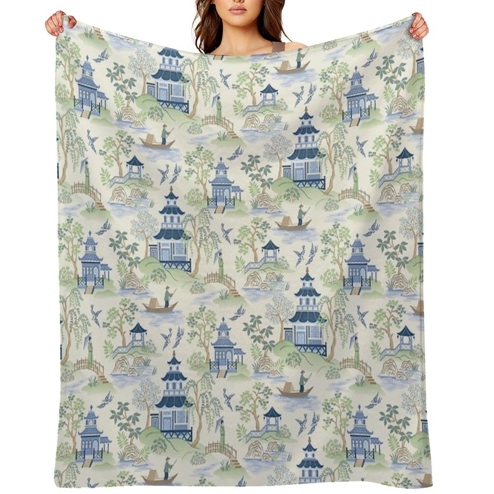 Chinoiserie Versatility Throw Blanket