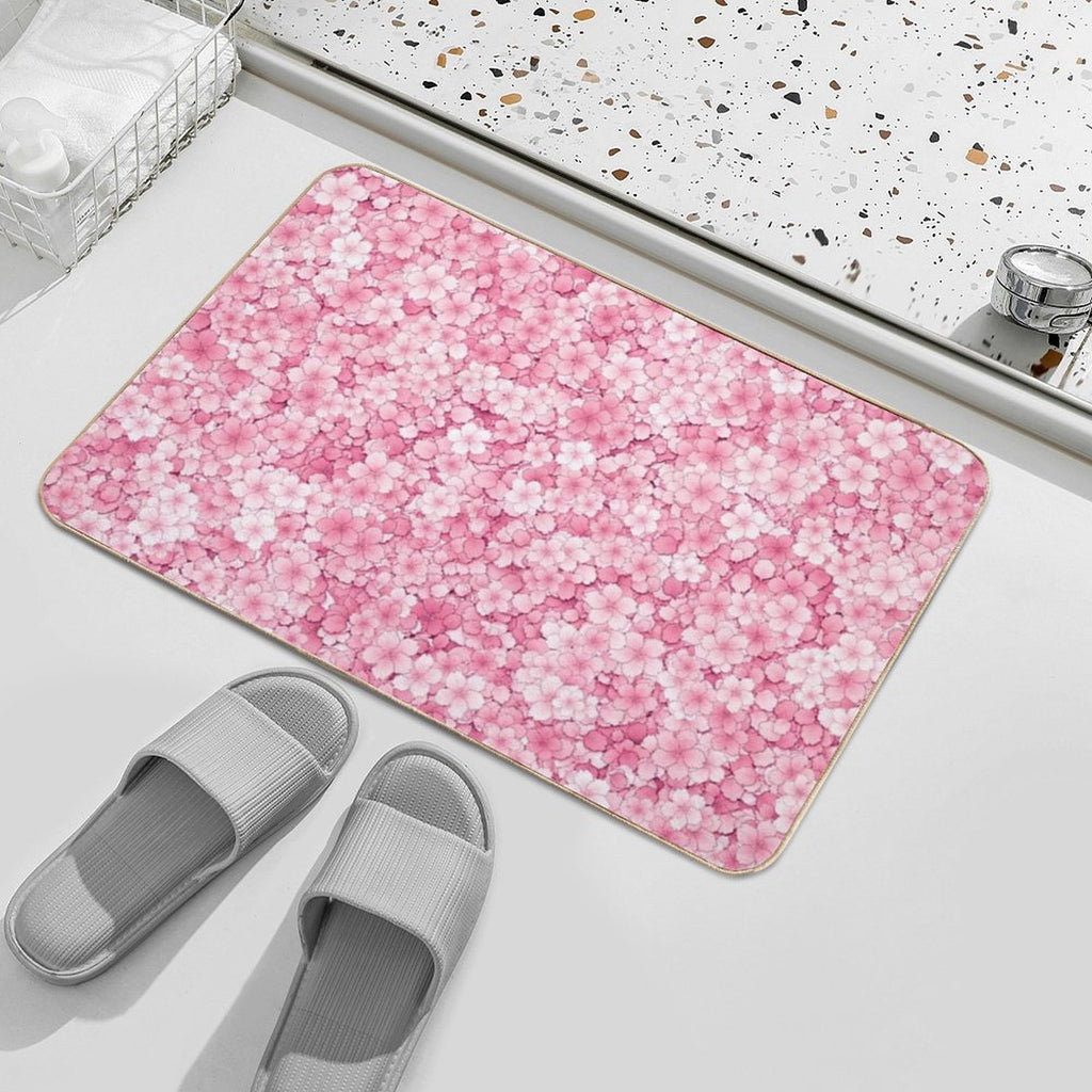 Falling Sakura Cherry Blossom  Odorless Bath Mat