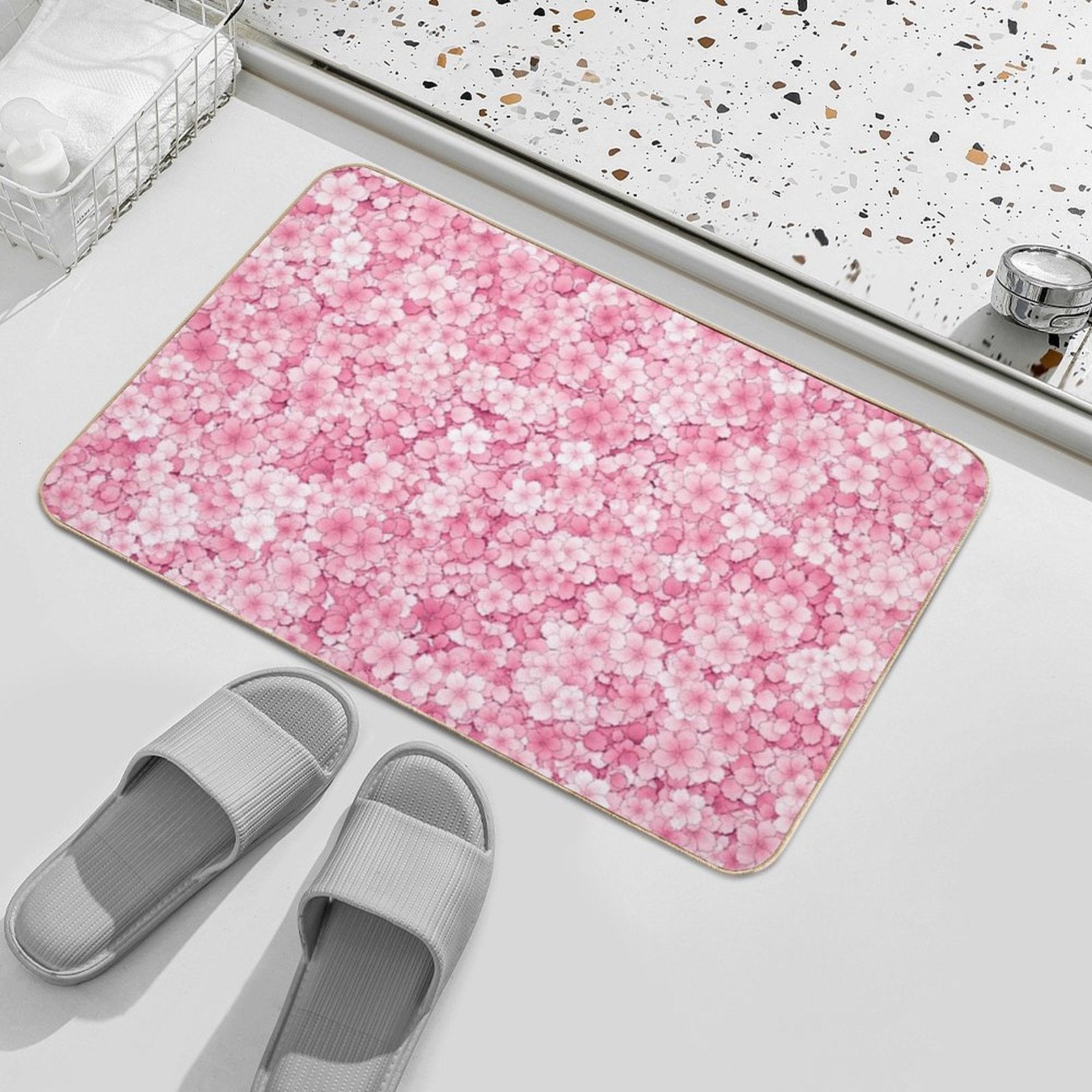 Falling Sakura Cherry Blossom  Odorless Bath Mat