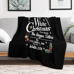 Vintage White Christmas Movie Machine-washable Throw Blanket