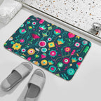 LL334  Geometric Floral I  Rapid-Drying Bath Mat