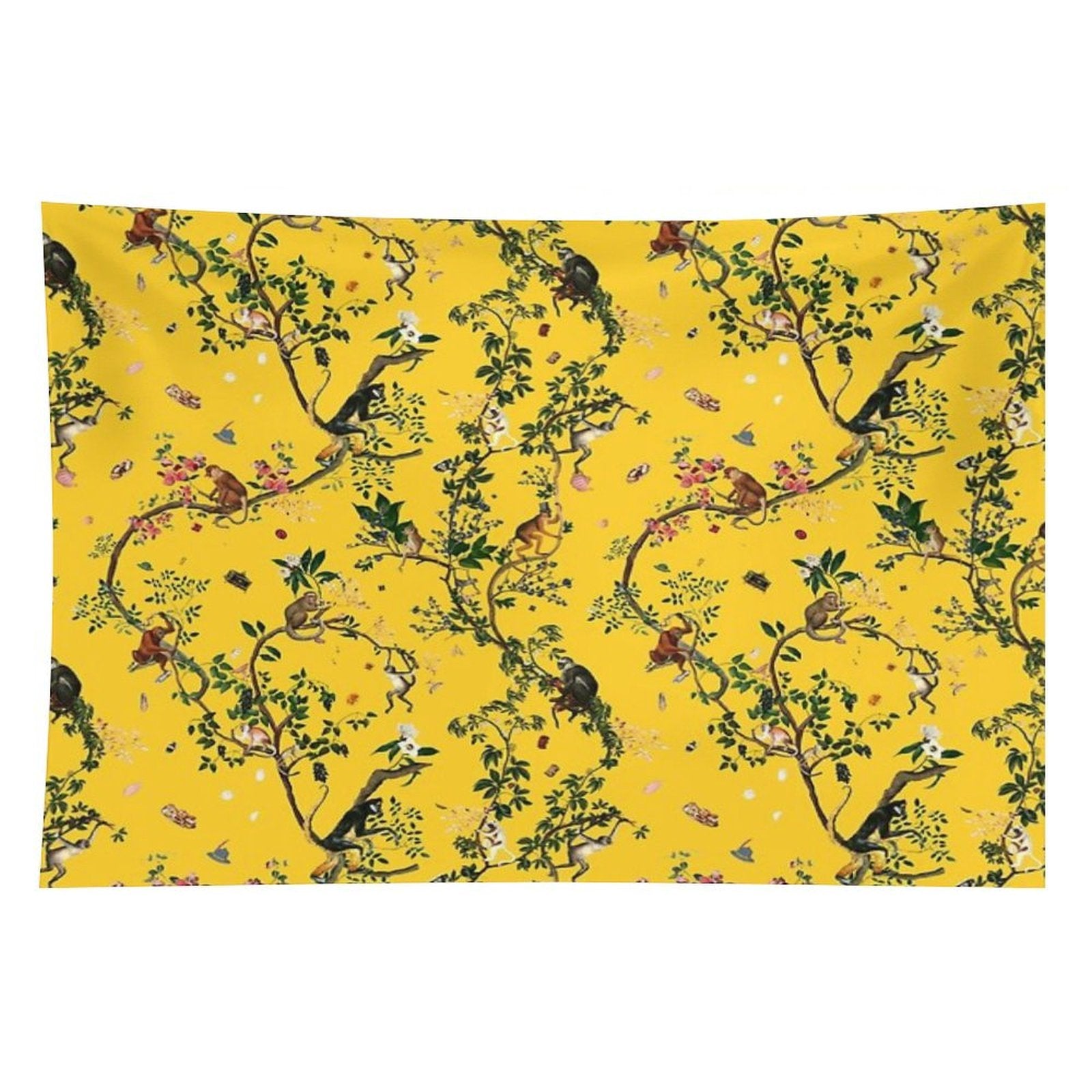 Monkey World Yellow Tapestry