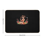 Cowgirl Golfing Babe Gift For Her  Fade-Resistant Bath Mat