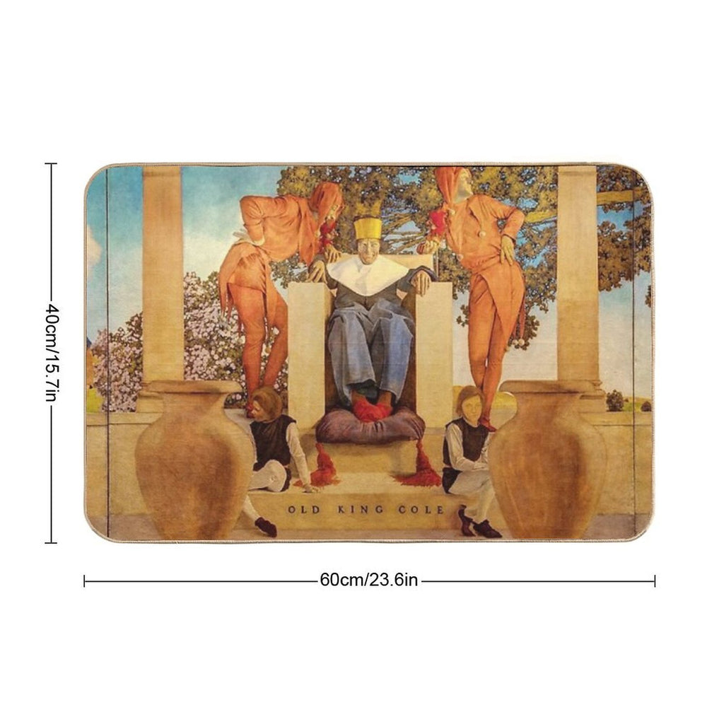 Maxfield Parrish. Old King Cole  Anti-Trip Bath Mat