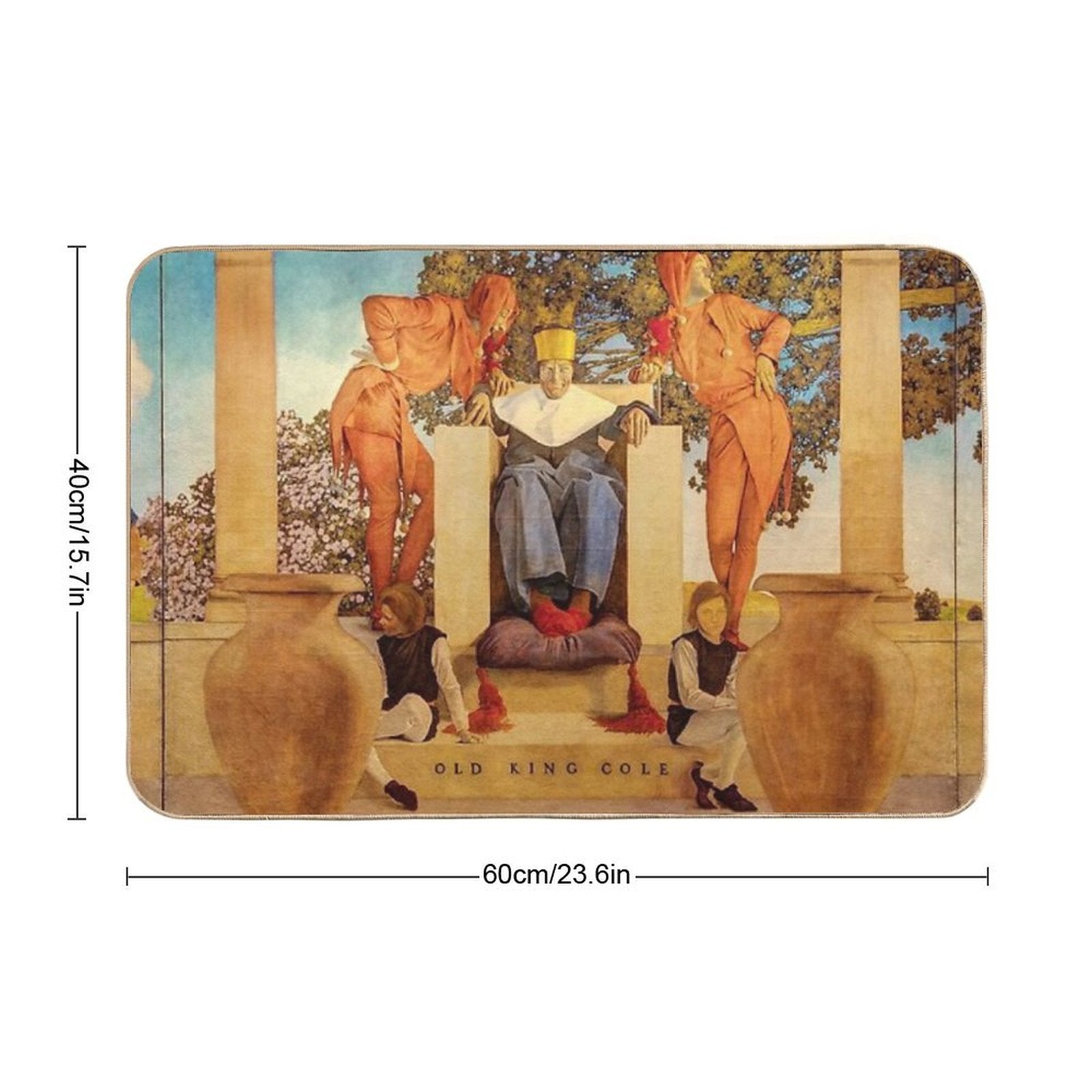 Maxfield Parrish. Old King Cole  Anti-Trip Bath Mat
