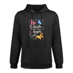 Nature Flowers Butterflies Appear When Angels Are Near Quote Adjustable Hood Hoodie