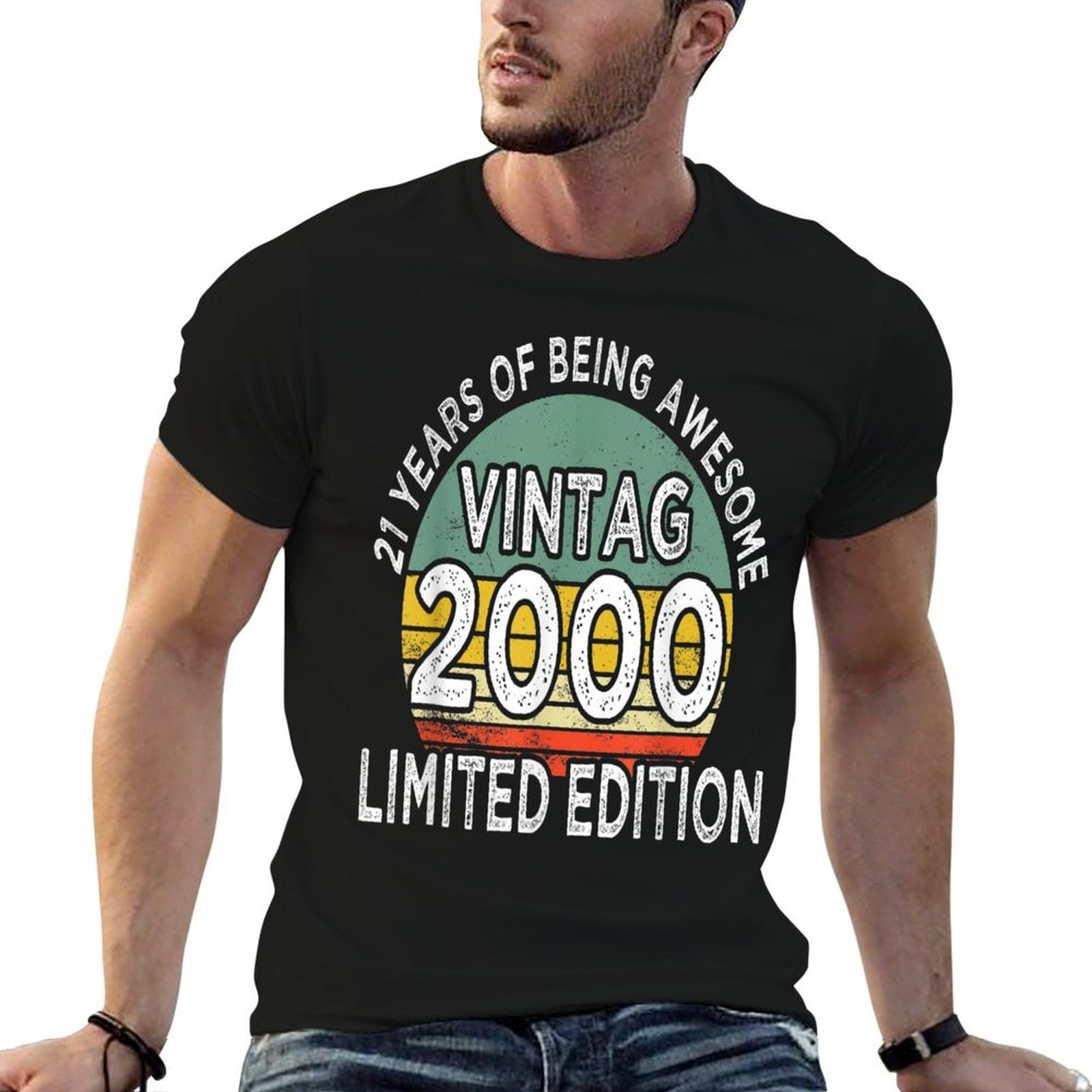21 Year Old Vintage 2000 Limited Edition 21st Birthday  Easy-care T-Shirt