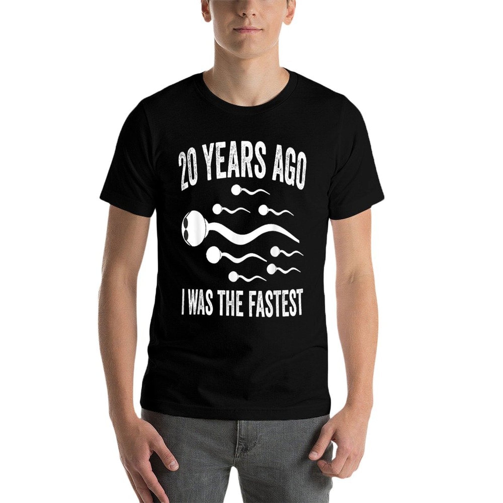 20 Years Ago I Was The Fastest Sperm Funny 20th Birthday  Quick-drying T-Shirt