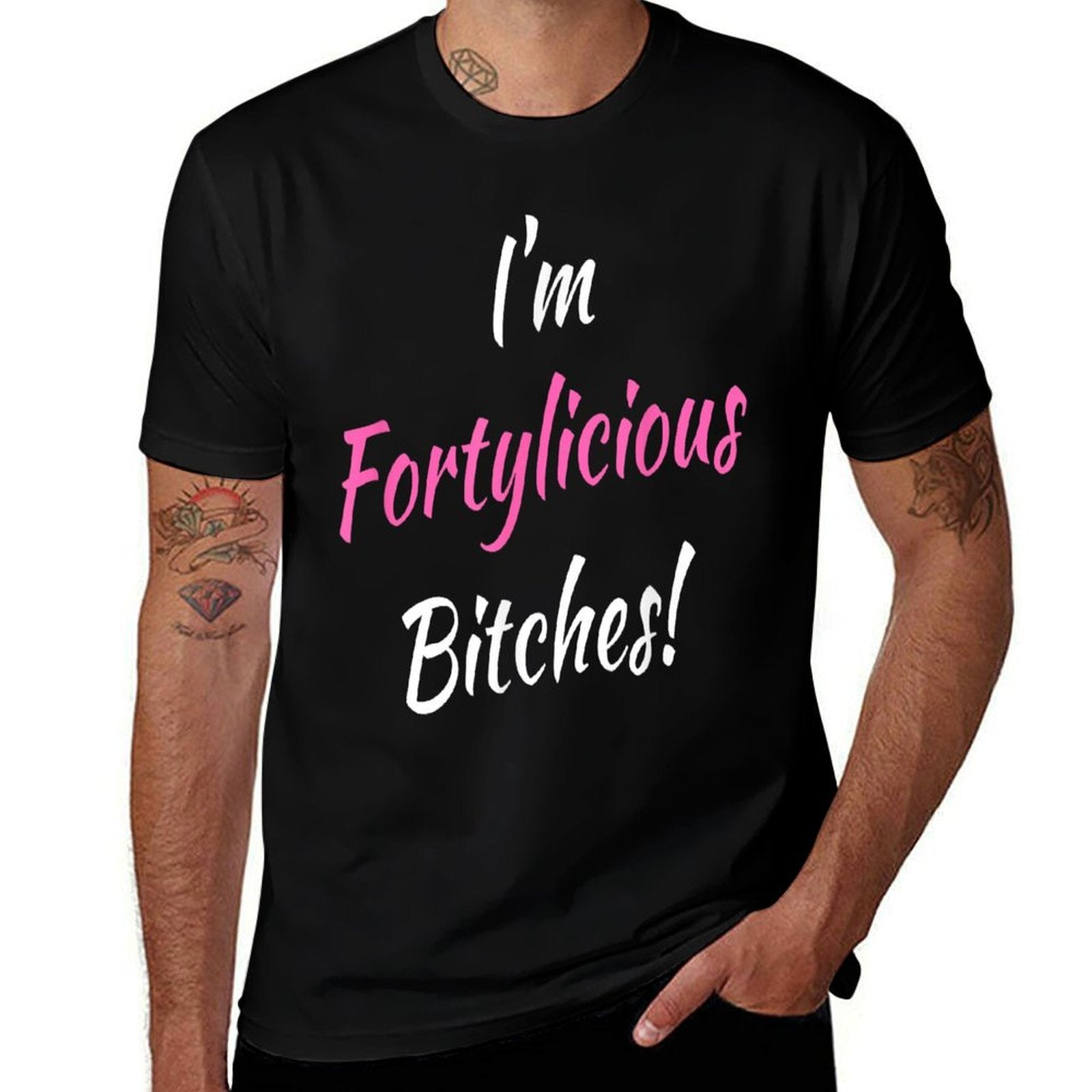 40th Birthday Fortylicious 40 Year Old Women  Summer-ready Fabric T-Shirt