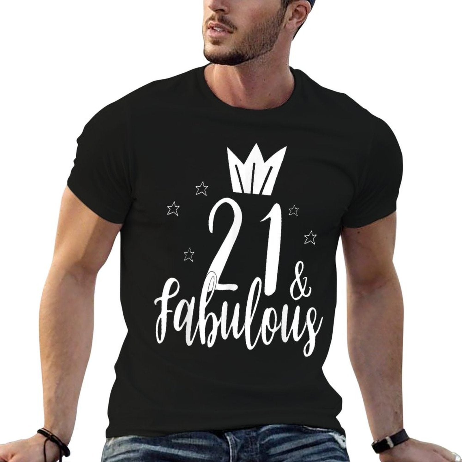 21 And Fabulous 21 Twenty One Year Old 21st Birthday  Polyester Blend T-Shirt