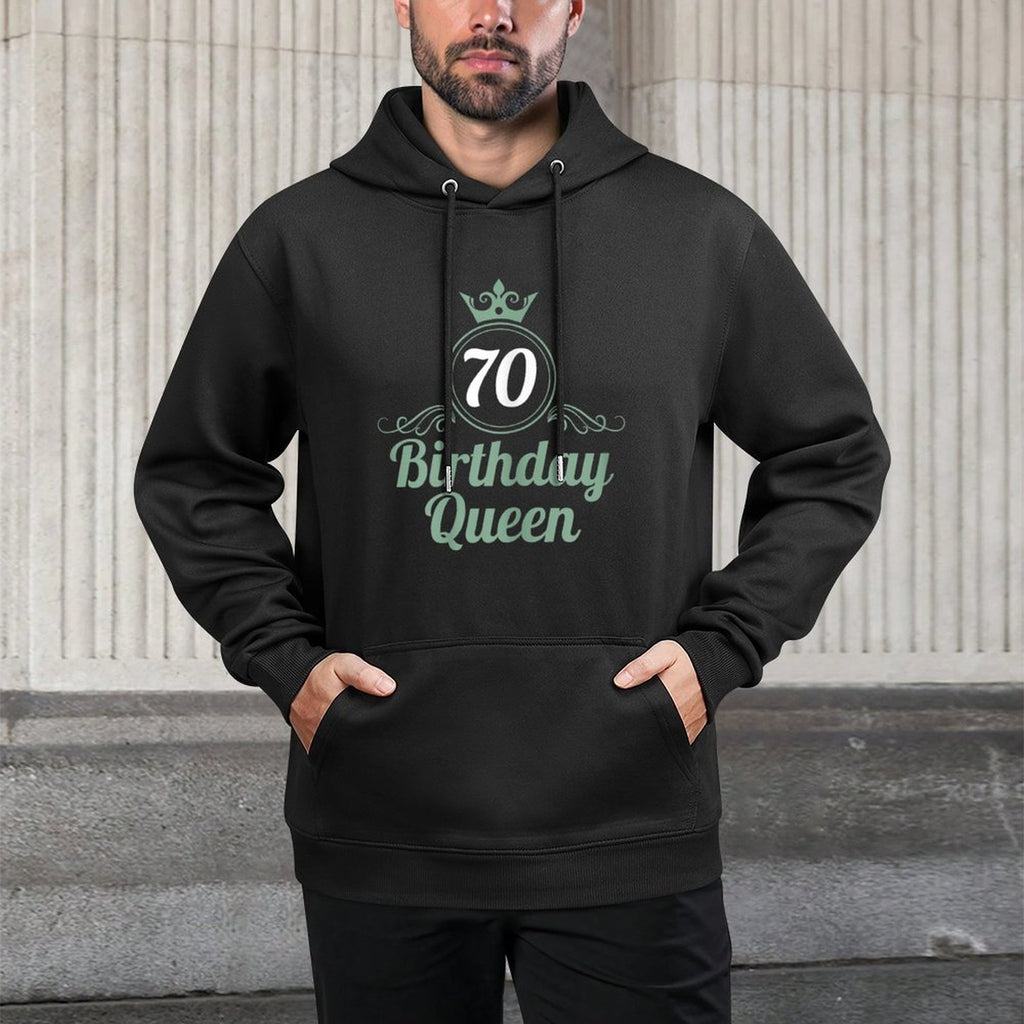 Womens 70 Years Birthday Queen 70 Birthday 70th Birthday Colorfast Hoodie