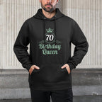 Womens 70 Years Birthday Queen 70 Birthday 70th Birthday Colorfast Hoodie
