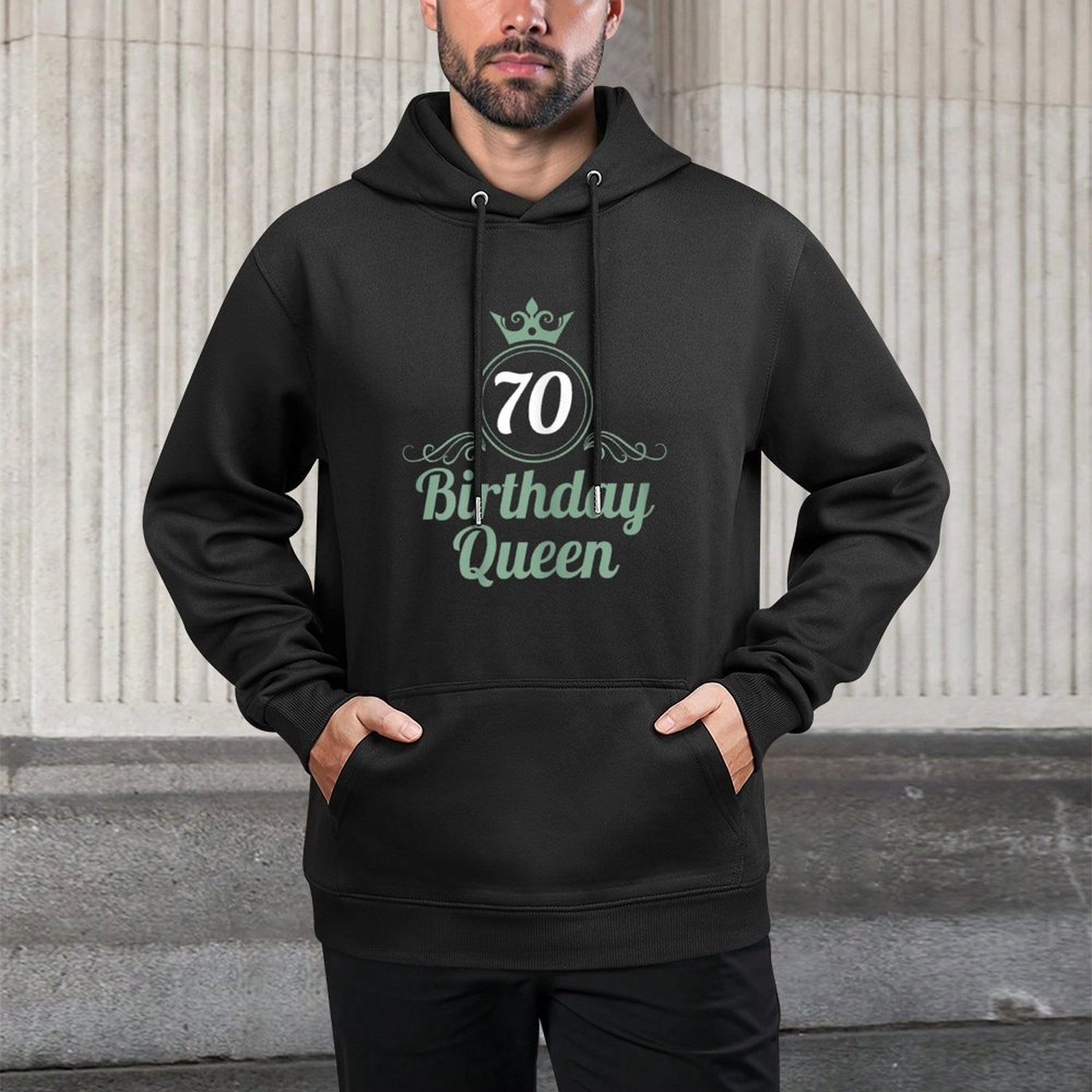 Womens 70 Years Birthday Queen 70 Birthday 70th Birthday Colorfast Hoodie