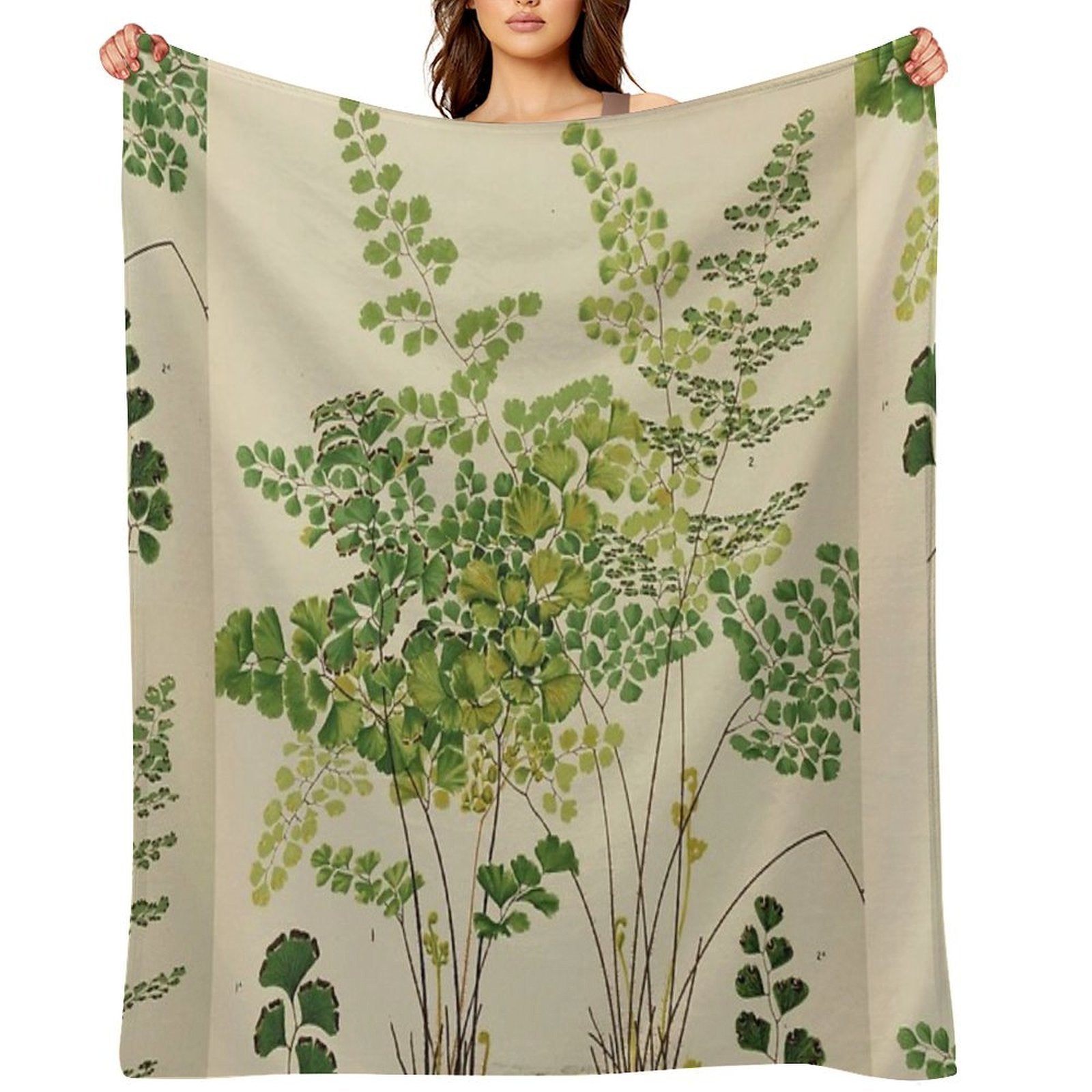 Maidenhair Ferns Quick-dry Throw Blanket