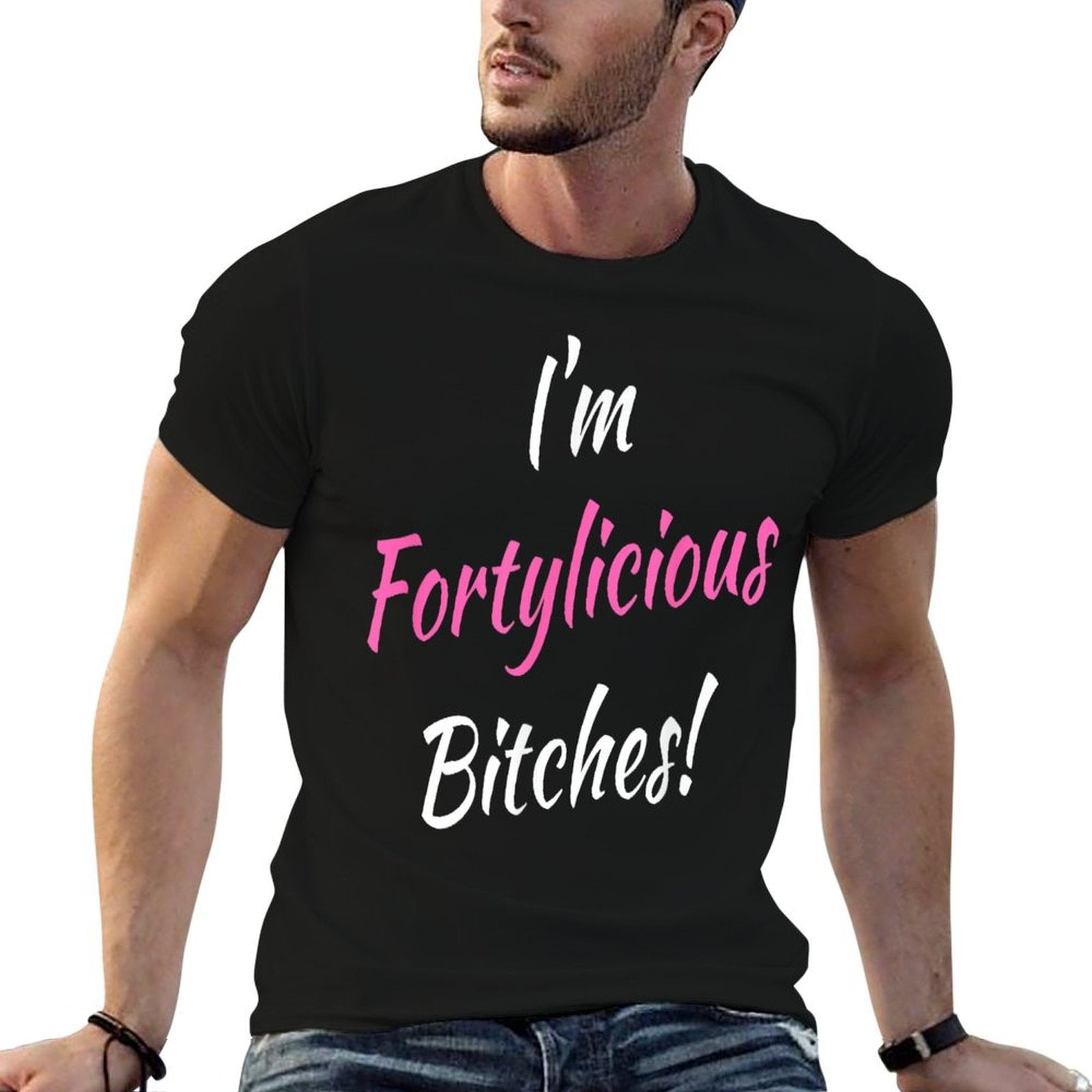 40th Birthday Fortylicious 40 Year Old Women  Summer-ready Fabric T-Shirt
