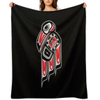 Haida Raven Shrink-resistant Throw Blanket