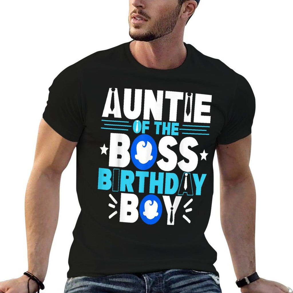 Auntie Of The Boss Birthday Boy Baby Decor Family Matching  Affordable Price T-Shirt