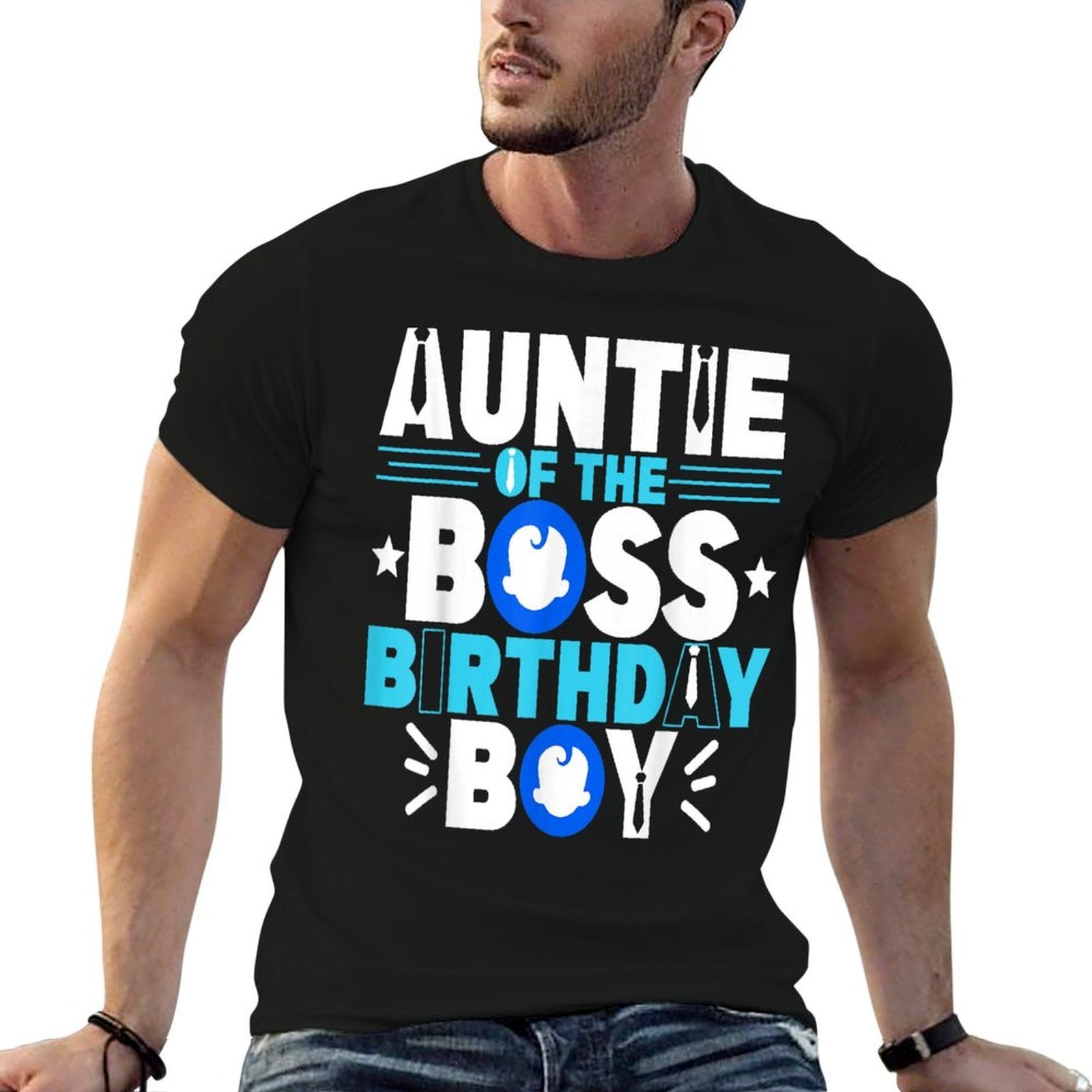 Auntie Of The Boss Birthday Boy Baby Decor Family Matching  Affordable Price T-Shirt