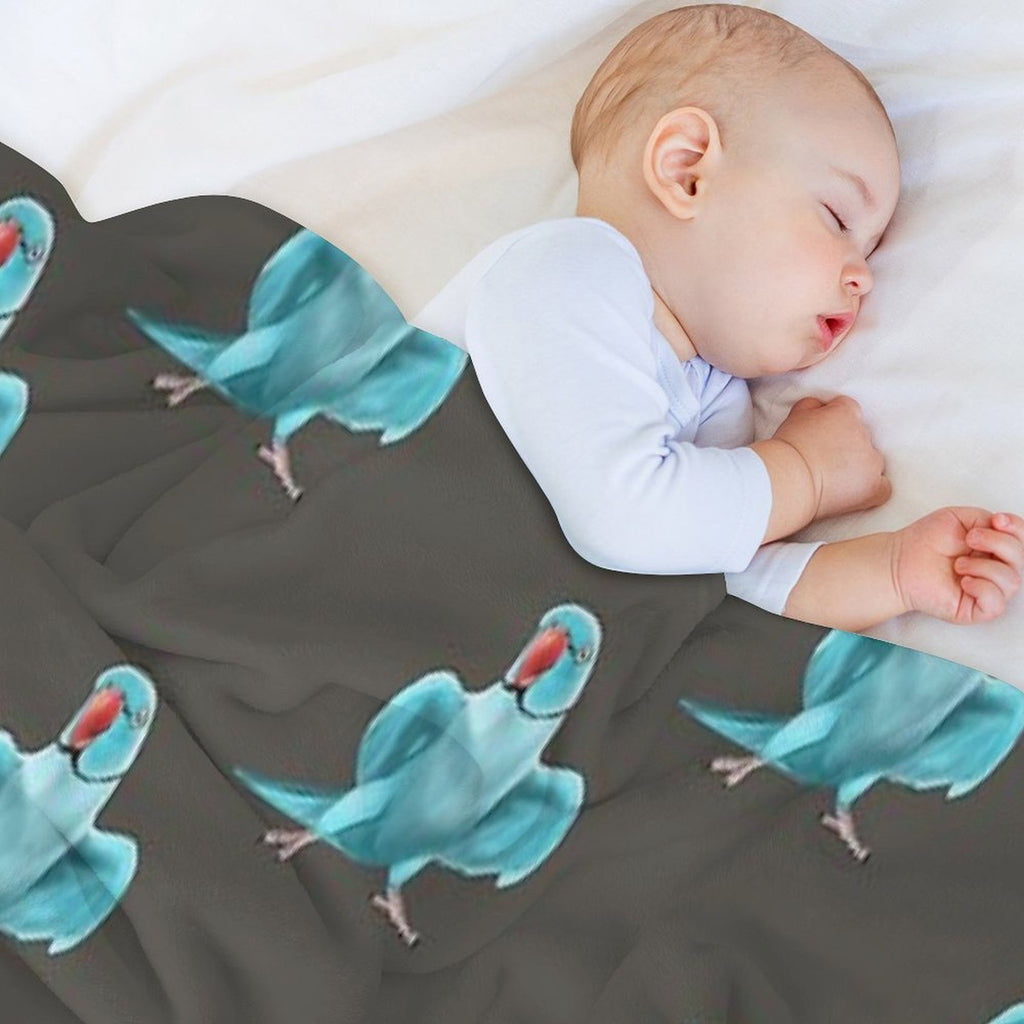Blue Indian Ringneck Parrot Durable Throw Blanket