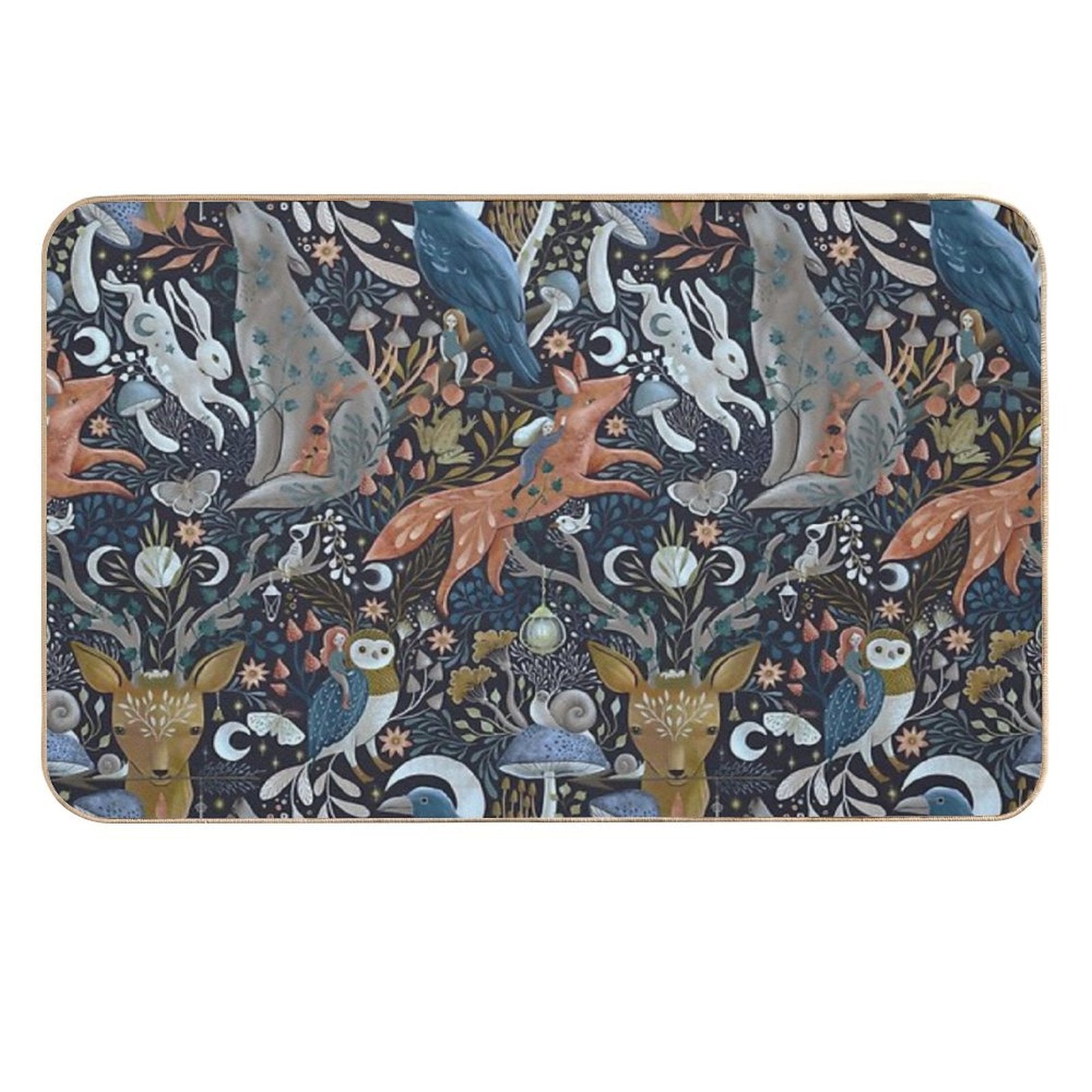 Whimsical Gothic Pattern  Easy Maintenance Bath Mat