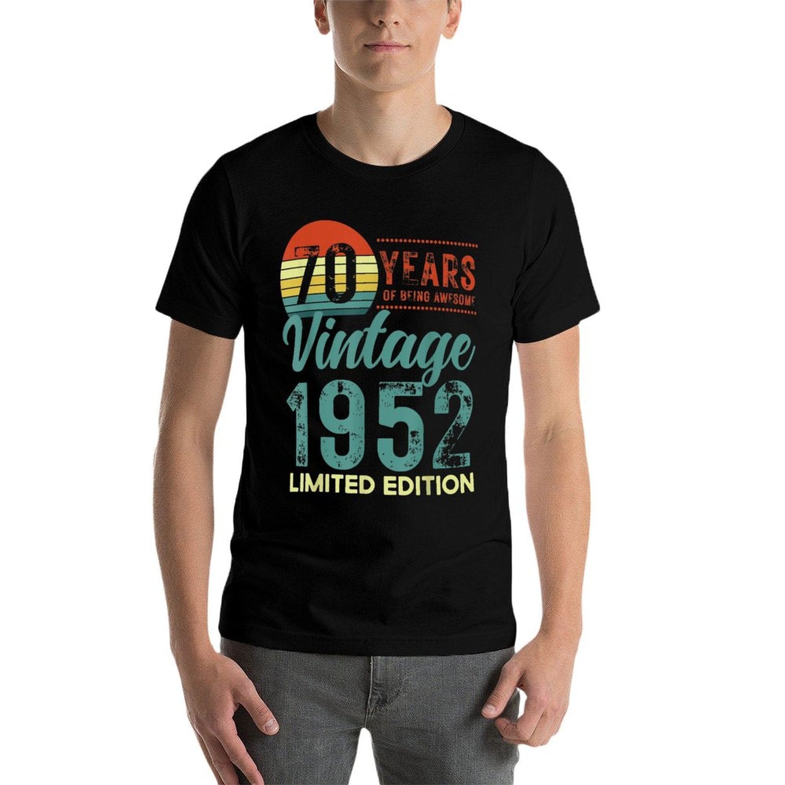 70 Years Of Being Awesome T Shirt Vintage 1952 70th Birthday  Vintage-inspired T-Shirt