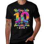 10th Birthday Girl 10 Year Old Roller Skate Skating Party  Slim-fit Cut T-Shirt